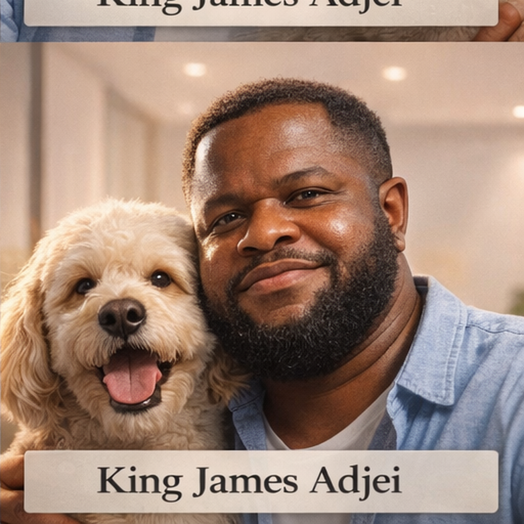 King James Adjei founder of Goldendoodle Report